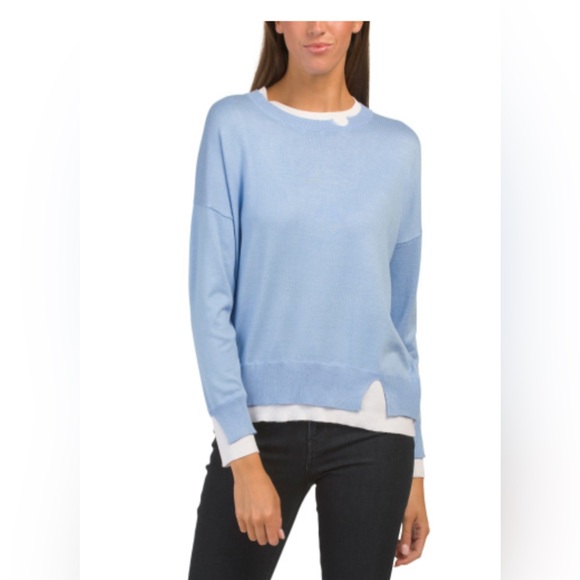 New without tags Theo & Spence Lightweight Twofer Sweater Size S - Picture 1 of 3